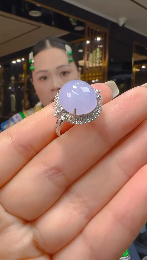 18K金镶嵌戒指翡翠060