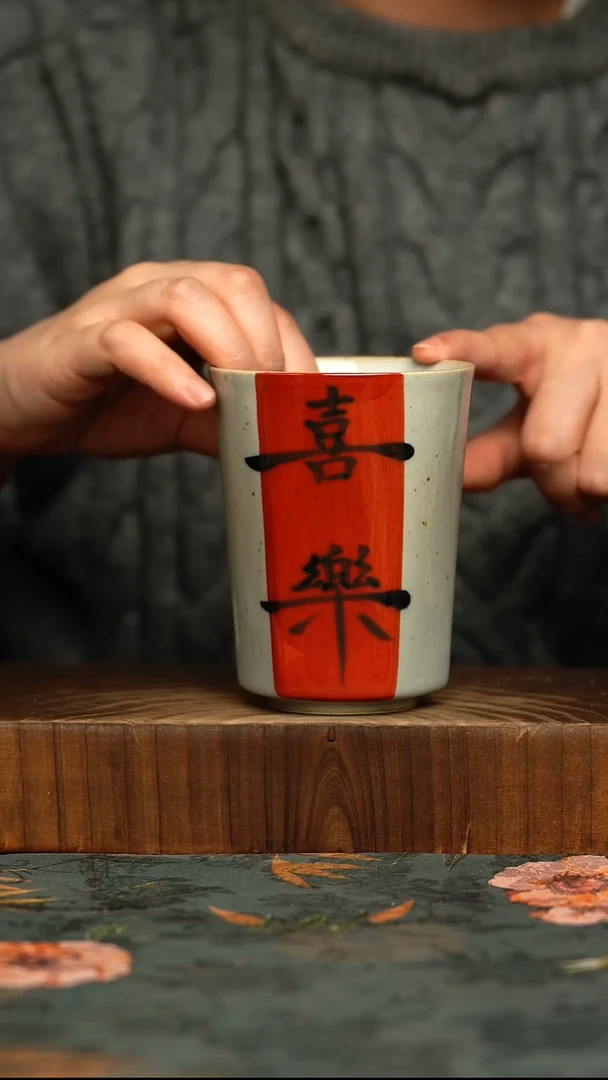杯釉下彩手工手绘同款陶器