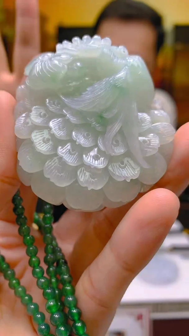 定制翡翠未镶嵌毛货闪购链接XDS013带珠链