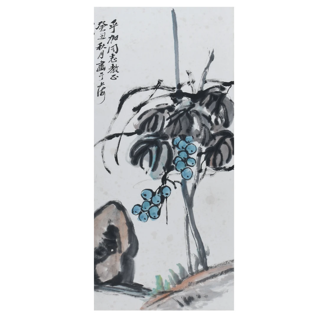 LOT.008 佚名葡萄 纸本立轴 96*50cm 521