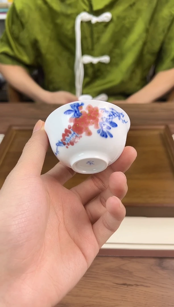 福利青花釉下彩单杯....