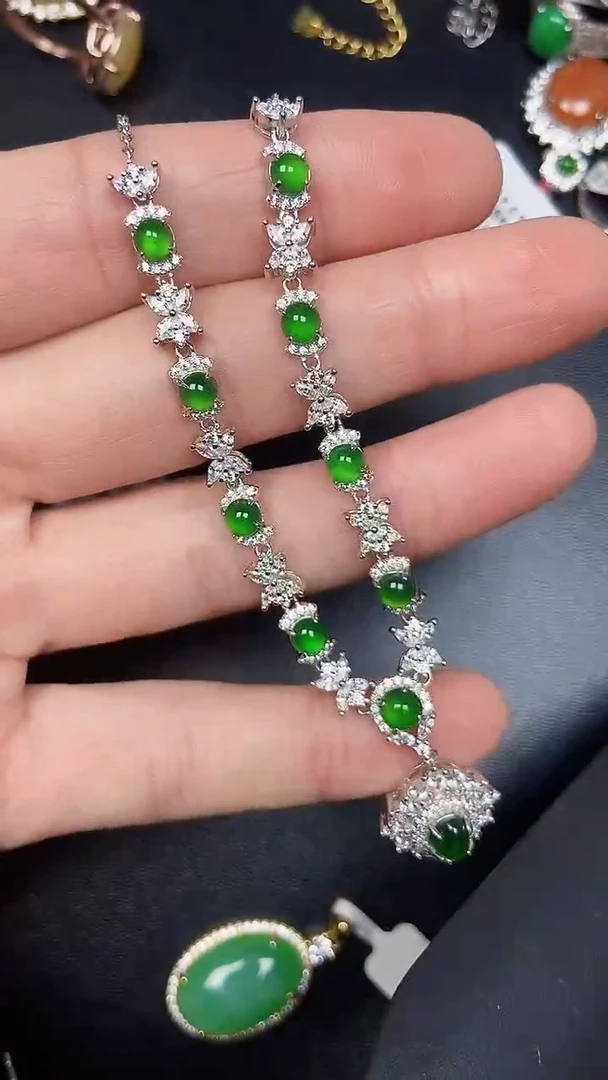 银S925镶嵌戒指翡翠5000