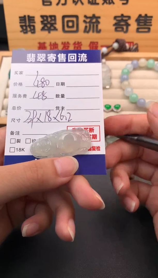 翡翠未镶嵌颈饰10142370