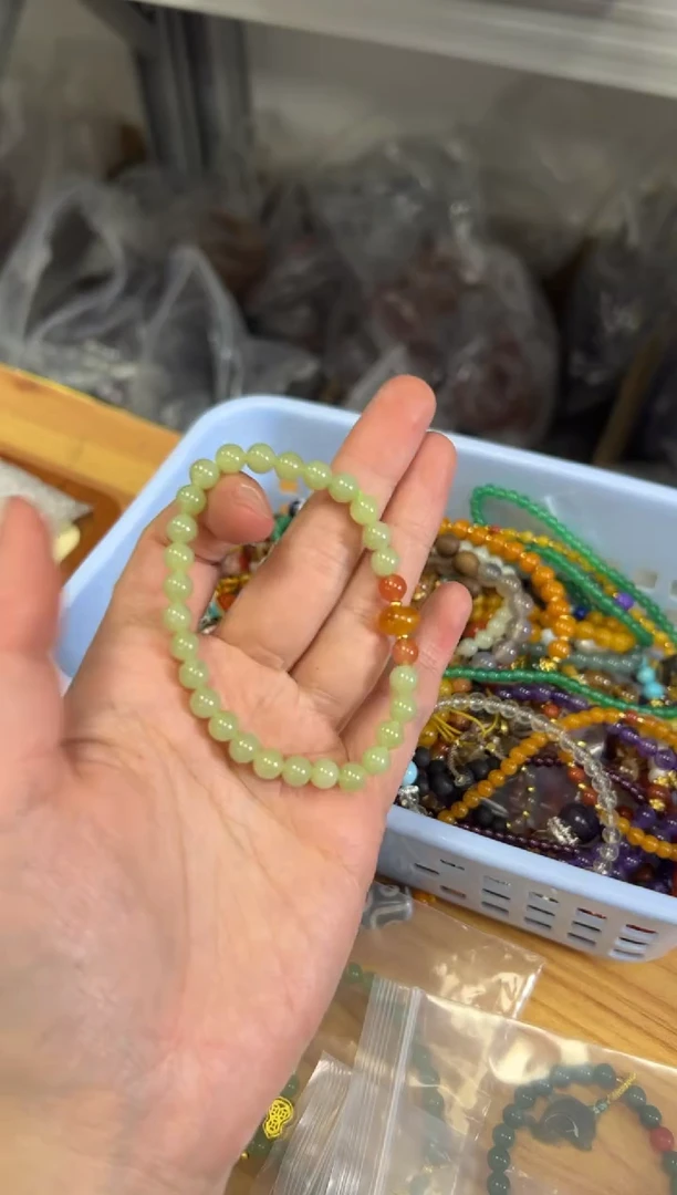 手链未镶嵌和田玉孤品和田玉蜜蜡珠手链[1689]