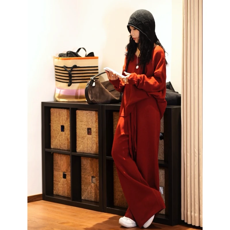 Free&Simple-‘至上励合’时尚休闲百搭毛衣裤子两件套-8503