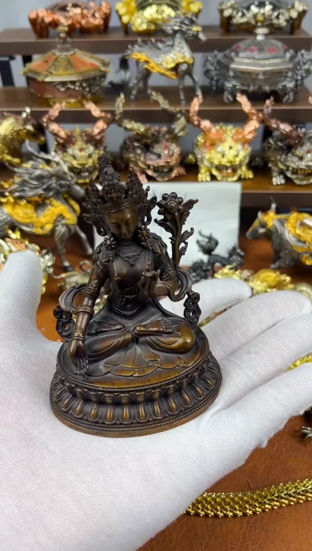 紫铜大号度母摆件