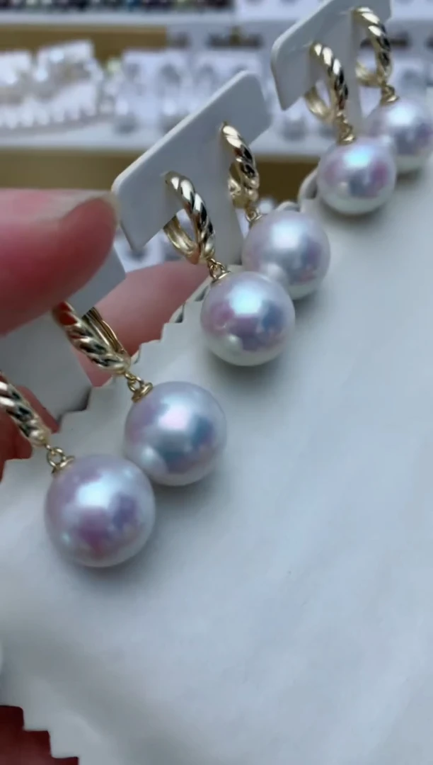 【闪购商品】淡水珍珠耳饰银S925镶嵌w7 多样性发其一