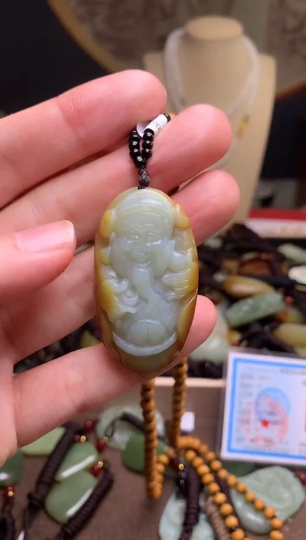 颈饰未镶嵌和田玉新疆料青海料清水和田玉吊坠