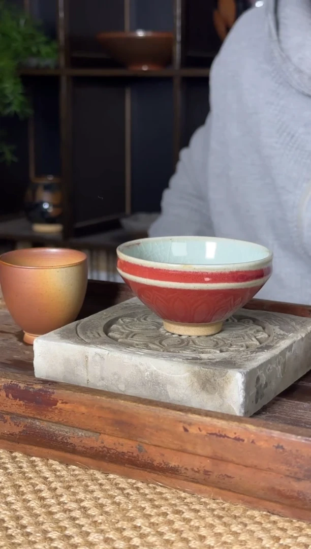 福利平阳窑手作钧青釉主人盏