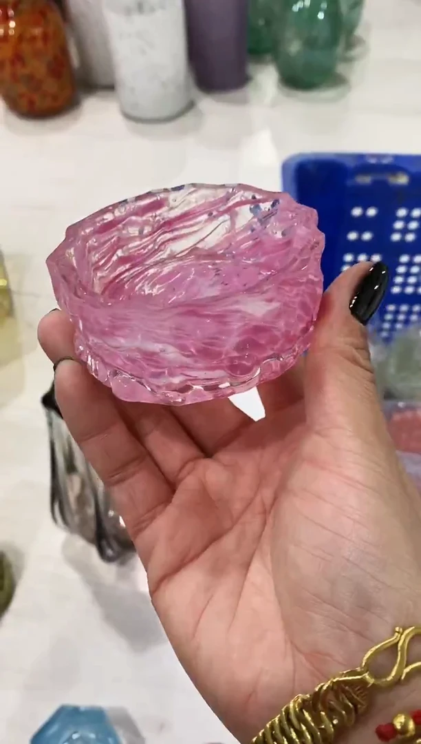 慕忆家手作琉璃花瓶瑕疵