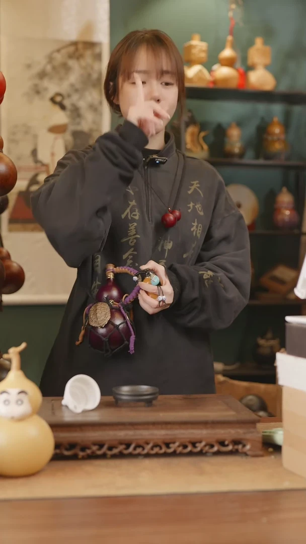 【闪购商品】118号精品天然大漆工艺防渗内胆酒葫芦~