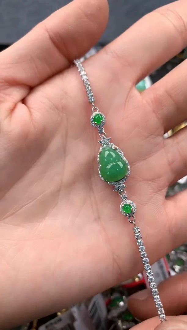 银S925镶嵌戒指翡翠6-----1