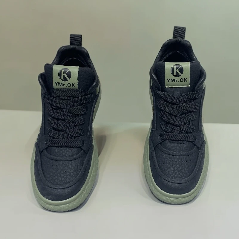 2025秋季新款百搭休闲舒适潮男鞋轻便潮流中高帮时尚男鞋系带新款