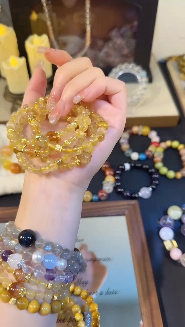 未镶嵌手串水晶金发晶