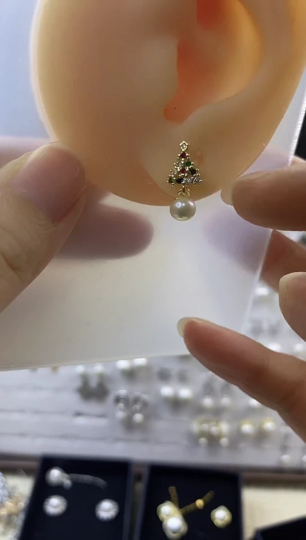合金耳饰淡水珍珠151