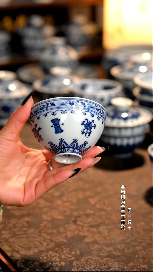 景德镇全手工手绘柴窑茶器福利