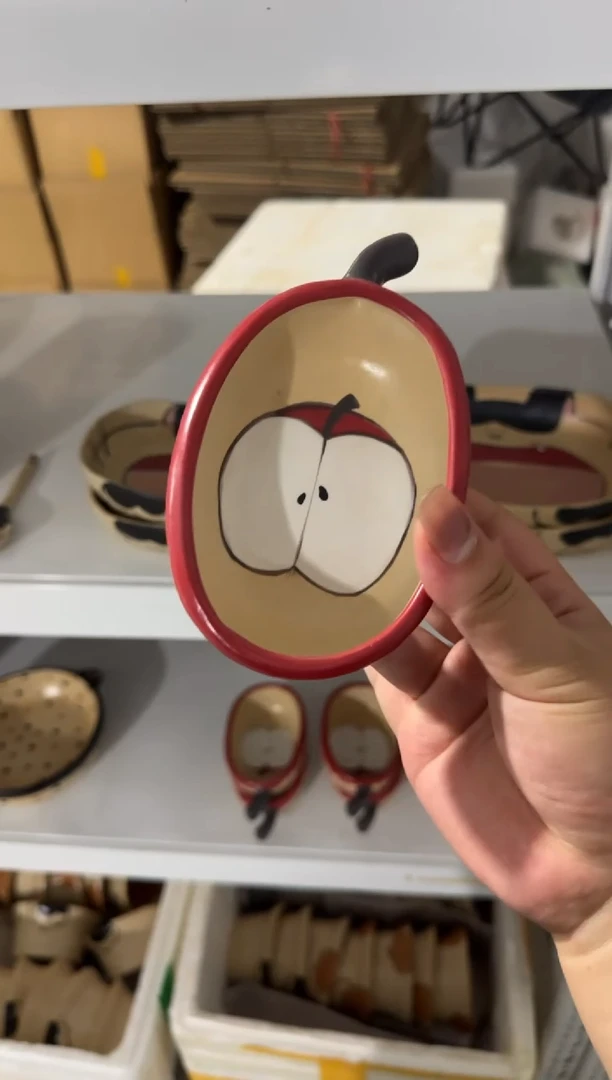 陶瓷苹果碗【十里高温釉下彩陶瓷】