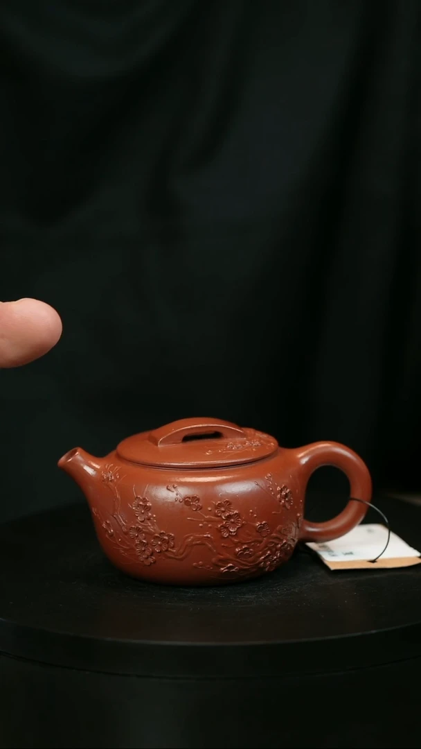 茶壶紫砂0**6H1656陈春芬柿圆汉瓦