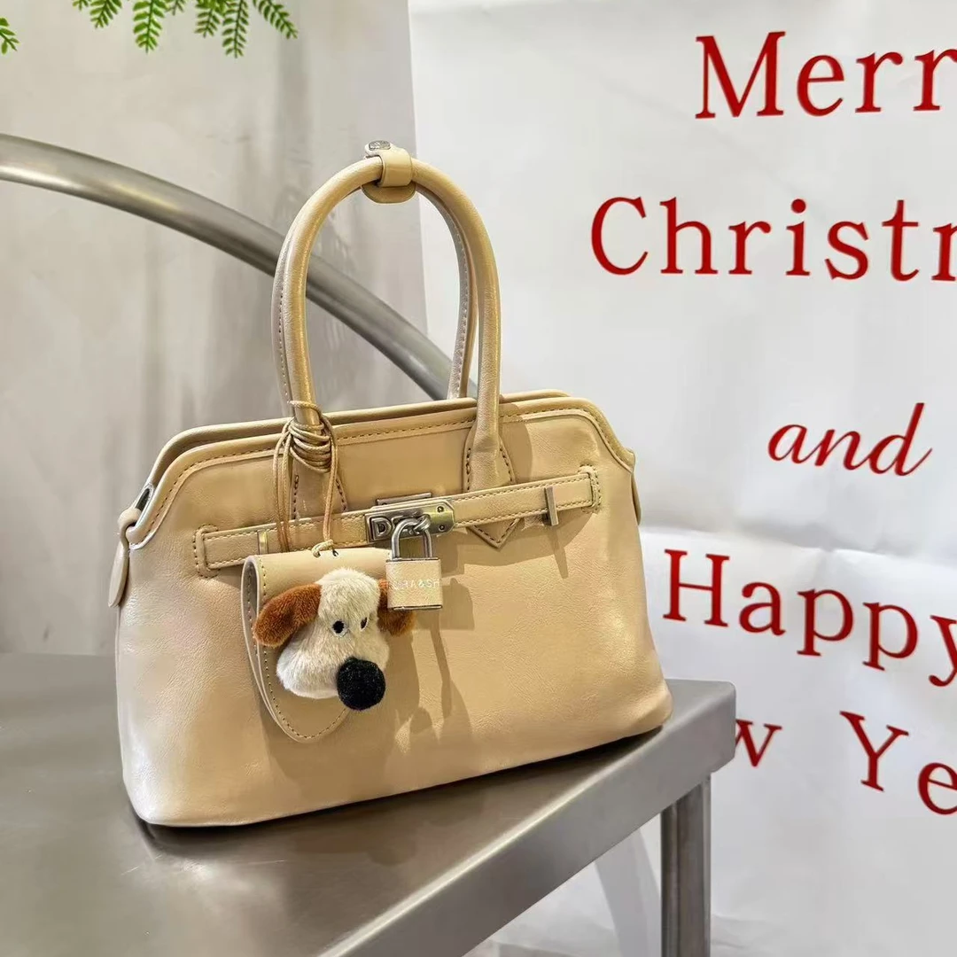 SD-5227-甜茶色  小香风气质条纹设计师韩版斜跨轻奢女包