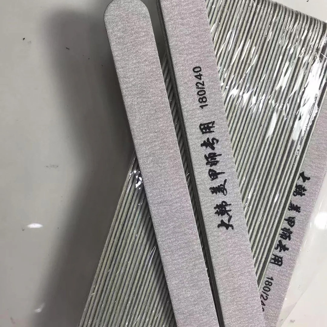 美甲修型神器超薄实木芯搓条指甲锉修甲耐磨白色打磨指甲工具