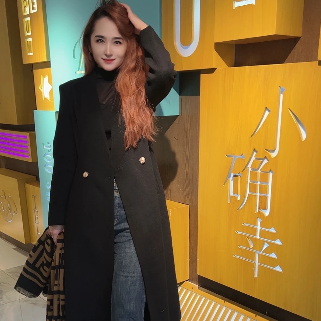 2025款全新羊毛大衣气质轻奢双面秋冬中长款网红女士