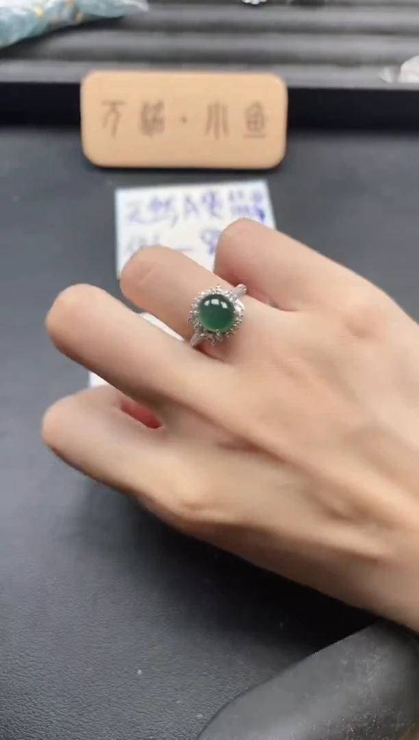 银S925镶嵌戒指翡翠51151