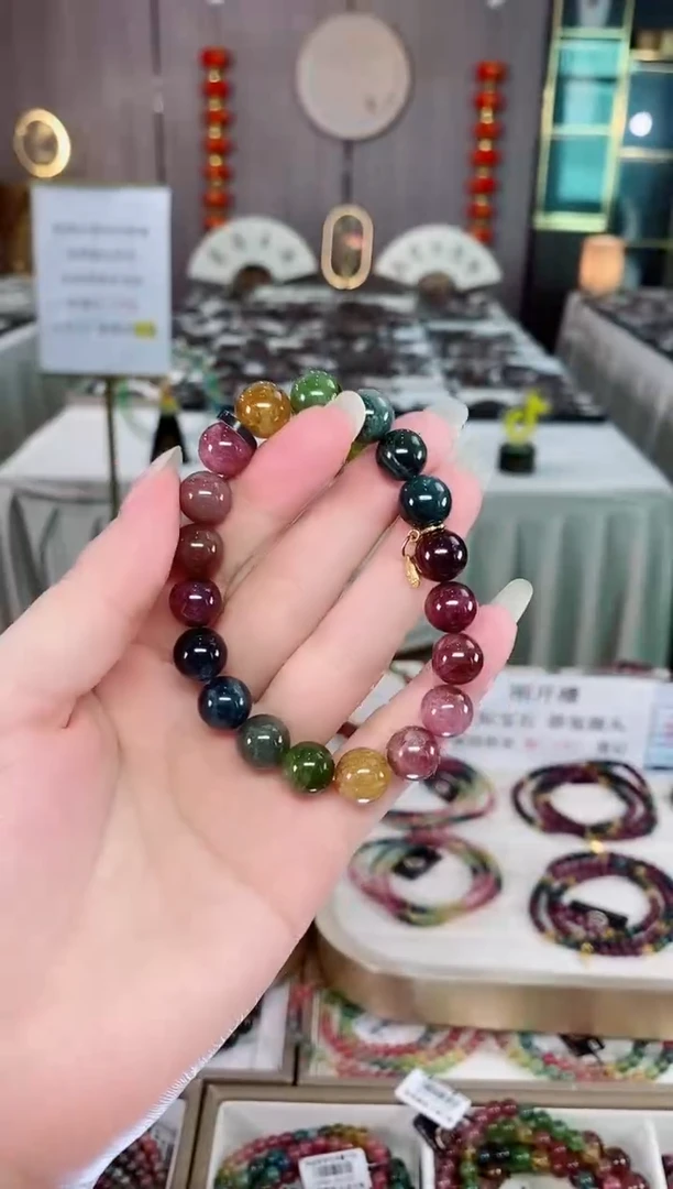 单圈手串10mm+未镶嵌碧玺（多样性发一条）