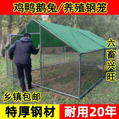 大型户外防雨水钢质鸡笼适用于搭建养殖棚可用于鸽孔雀等家畜类养