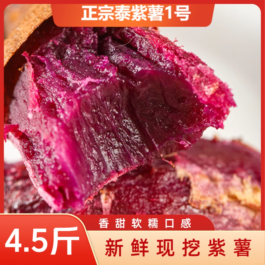 【新鲜现挖紫薯】宁夏紫薯正宗泰紫薯软糯香甜流油流蜜粗粮代餐中果