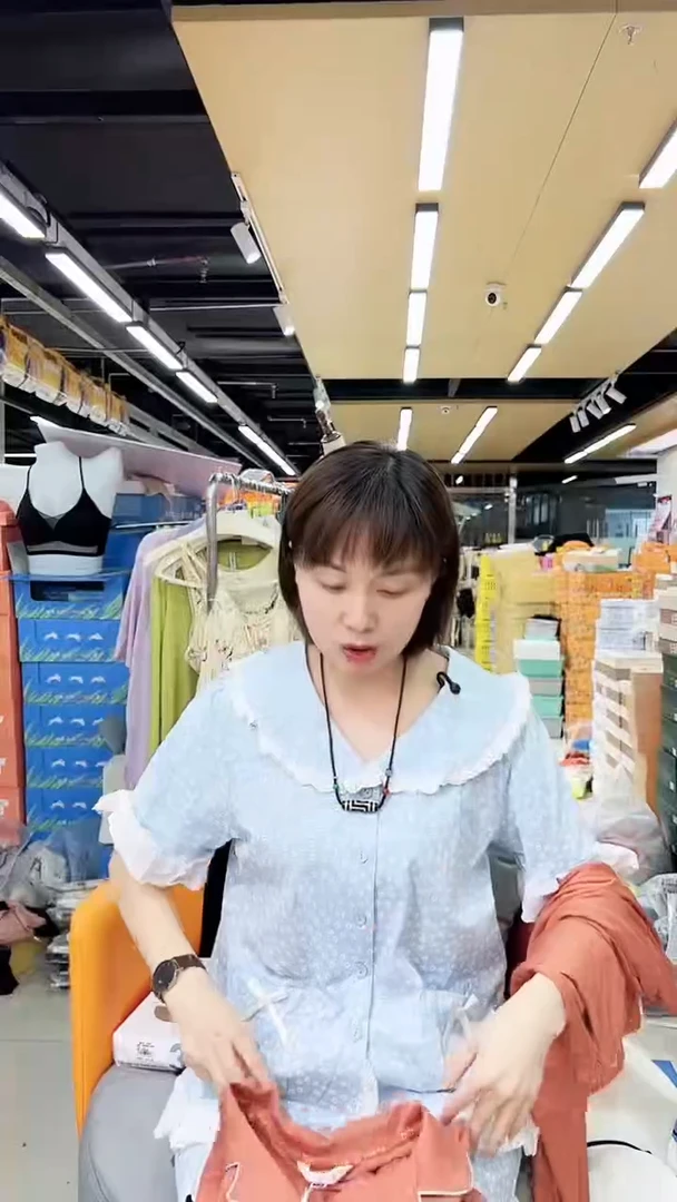 三醋酯纤维春**开女士睡衣2205