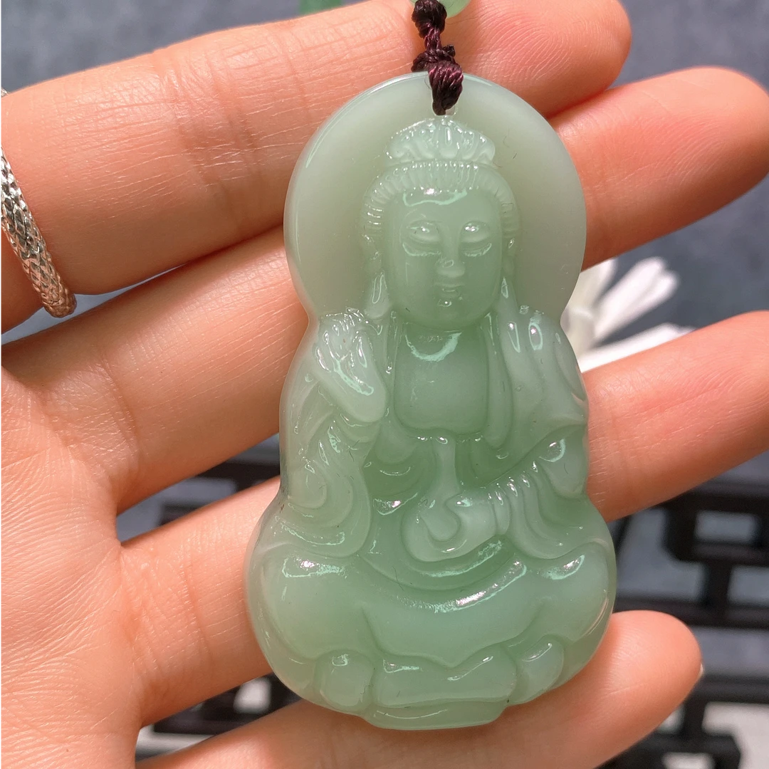 时尚百搭款浅绿色八角观音男女同款百搭款