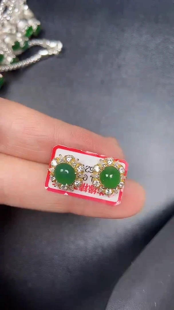 银S925镶嵌戒指翡翠1390