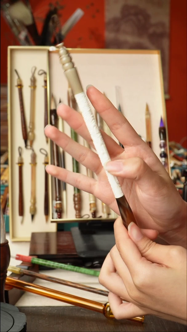 孤品高货毛笔链接 清水试笔 蘸墨不退