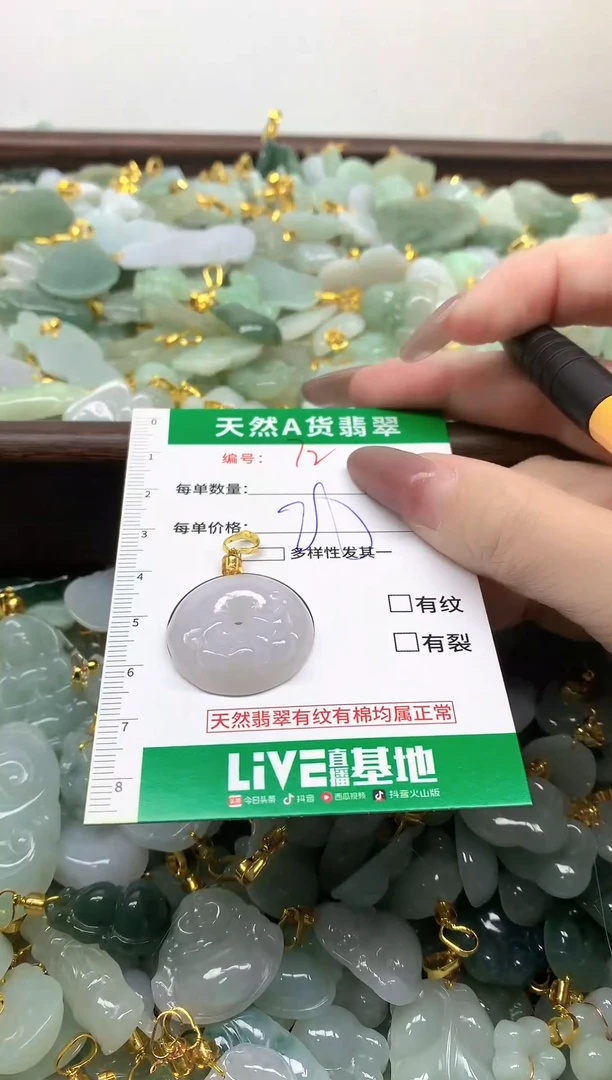 颈饰未镶嵌翡翠纯天然缅甸A货翡翠-72