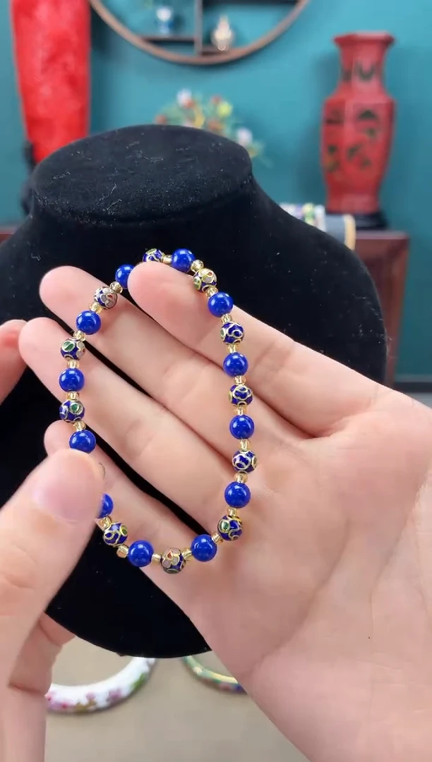 非遗 景泰蓝手串 0.6宝蓝
