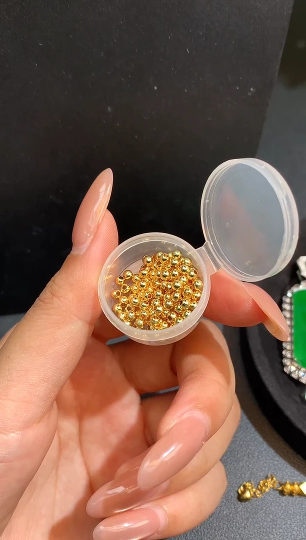 18K金镶嵌散珠翡翠ㅤ*ㅤ金珠子