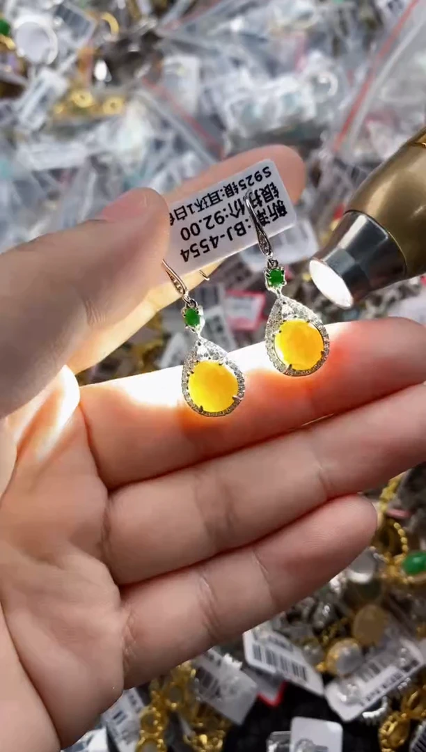 银S925镶嵌戒指翡翠222    7