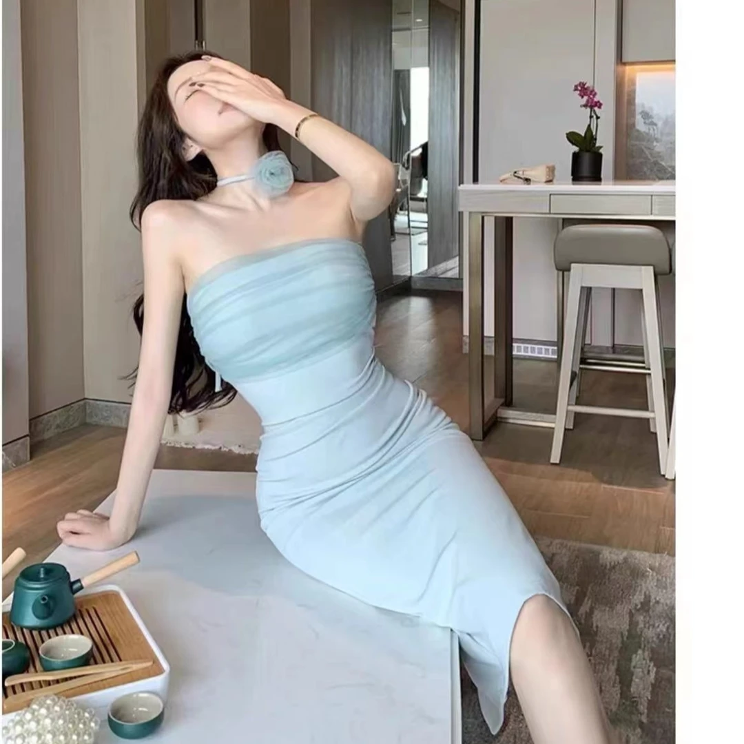 01-50LMMMGOGH气质法式性感小众收腰修身包臀设计感轻奢小个子