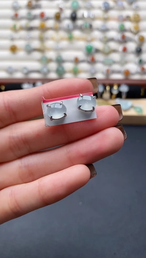 银S925镶嵌戒指翡翠22222222+6