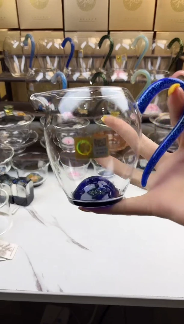 玻璃手工艺品财**進禾器 怡然斑斓星空茶海 普通盒
