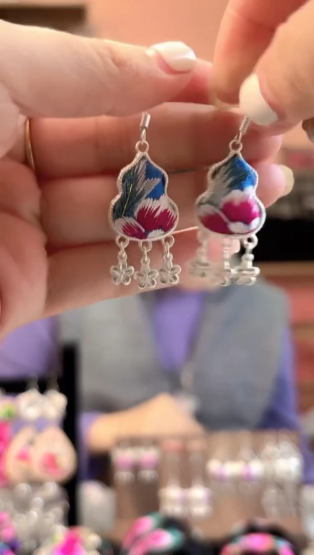 织绣艺枝独绣手工饰品140**