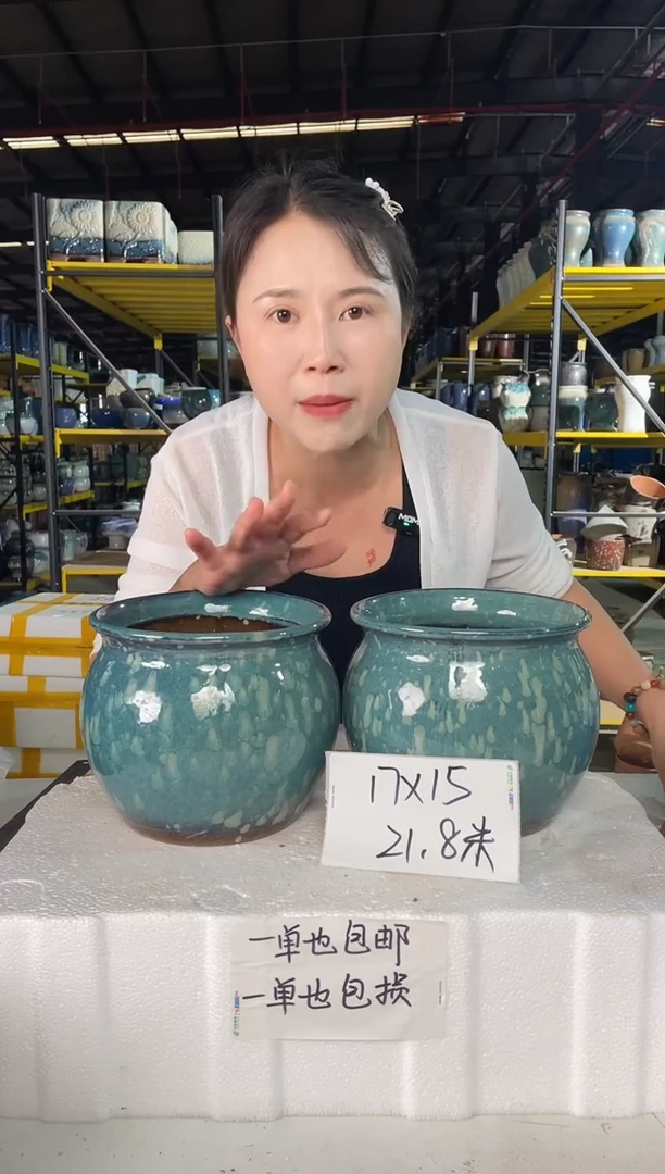 宜兴紫砂粗陶花盆