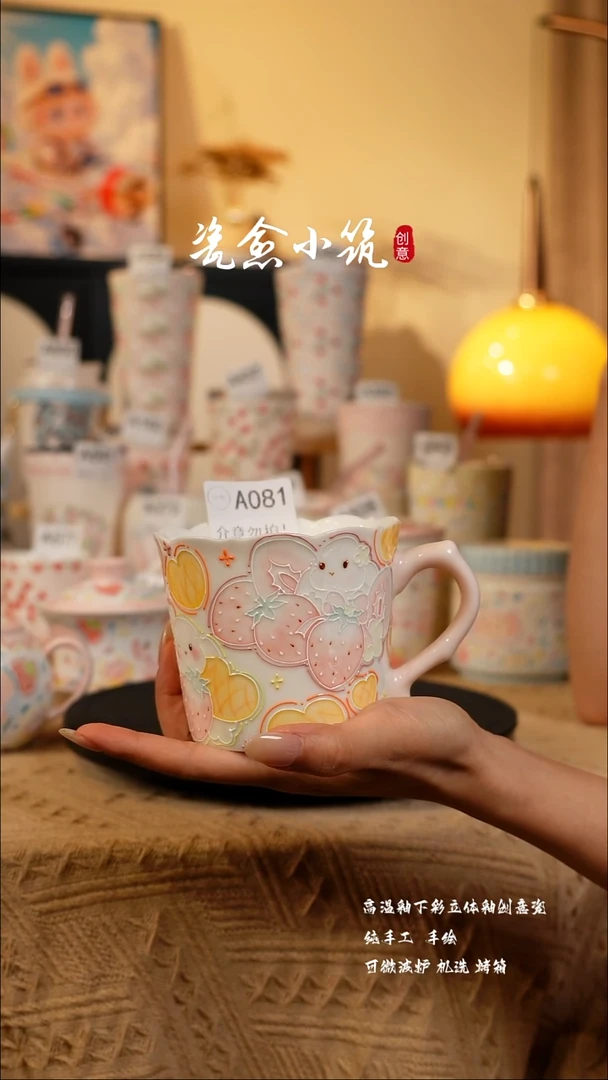 景德镇高温釉下彩立体釉创意瓷