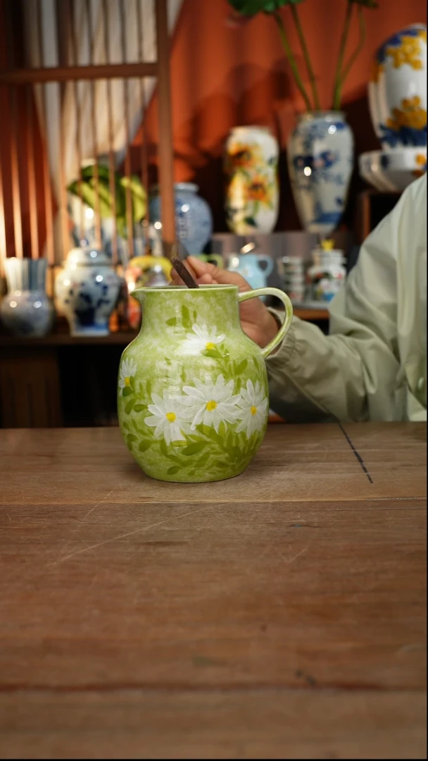 瓷片【简家甄选】景德镇设计师釉下手绘陶瓷餐具