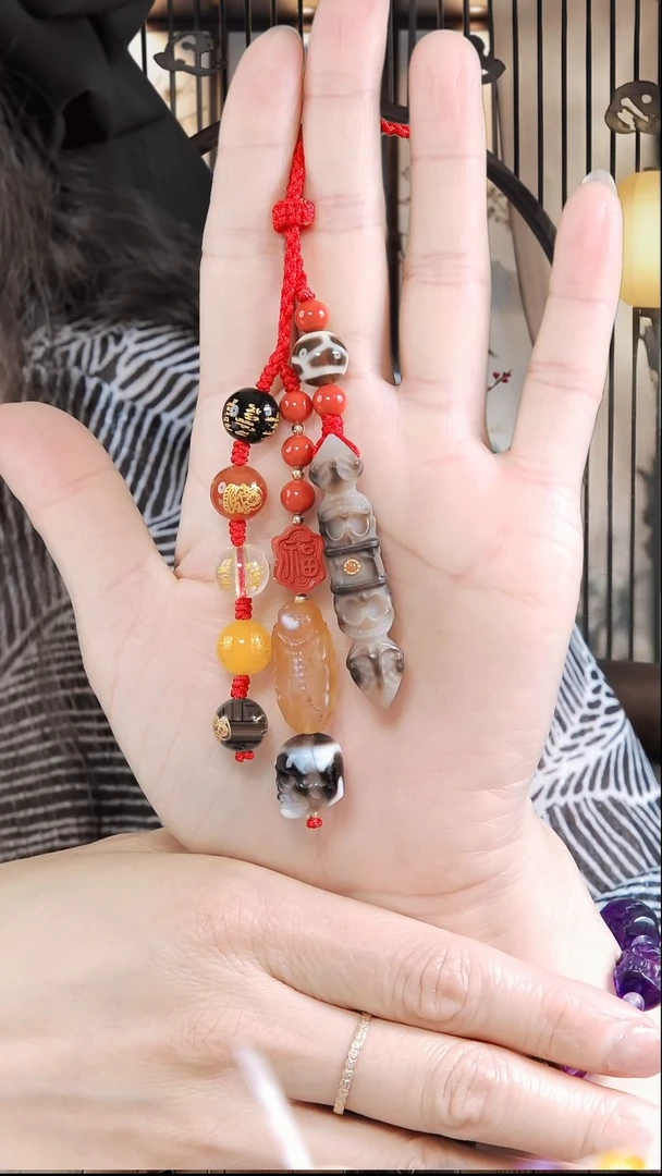 玛瑙/玉髓手链未镶嵌手机挂