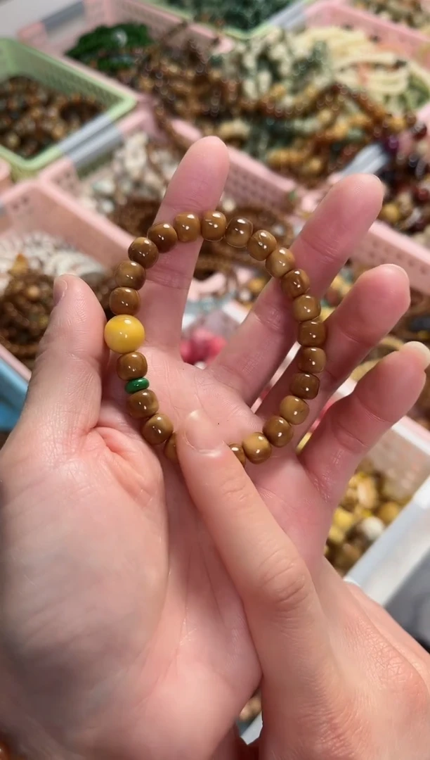 【闪购商品】石英质玉（黄龙玉）手串未镶嵌库克搭配黄龙玉 8