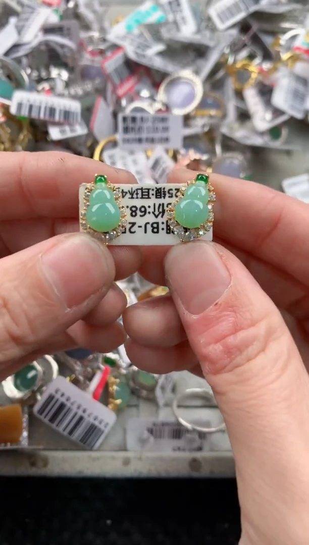银S925镶嵌戒指翡翠12-12-12     6