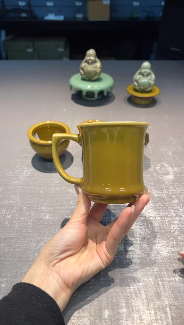 【闪购商品】茶盏陈大平 鳝黄釉 马克杯