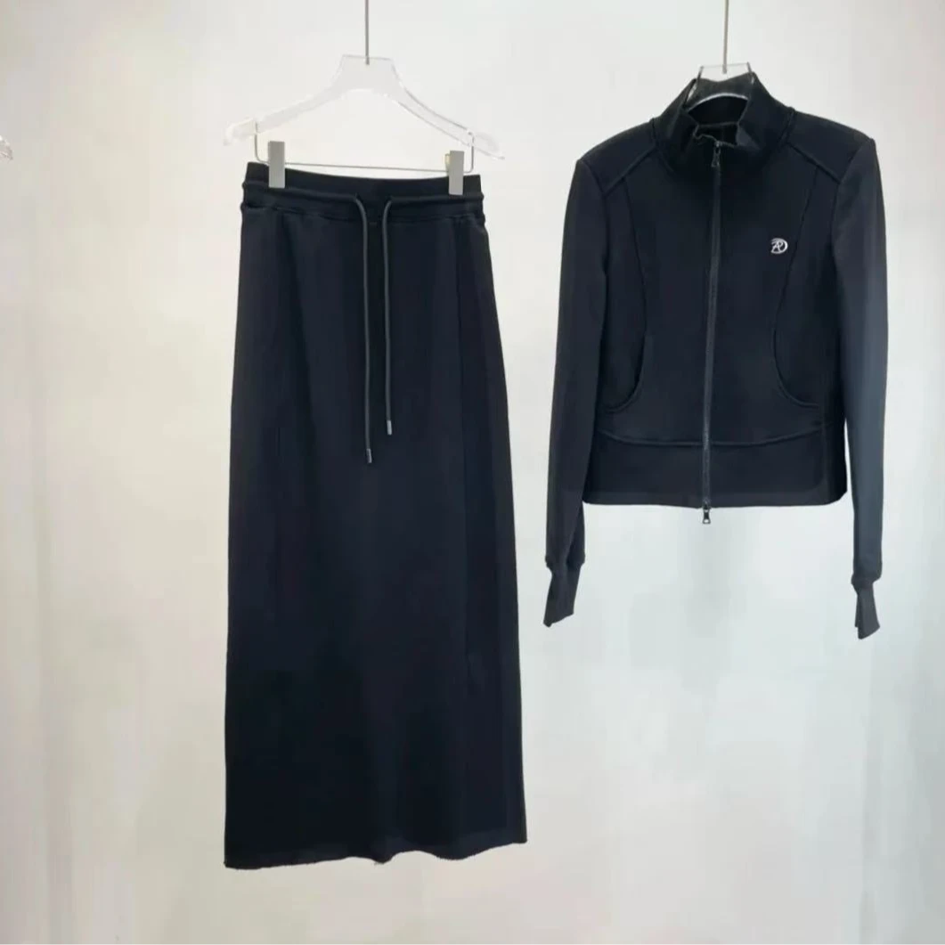 半身裙-933595松紧腰休闲风抽绳长裙