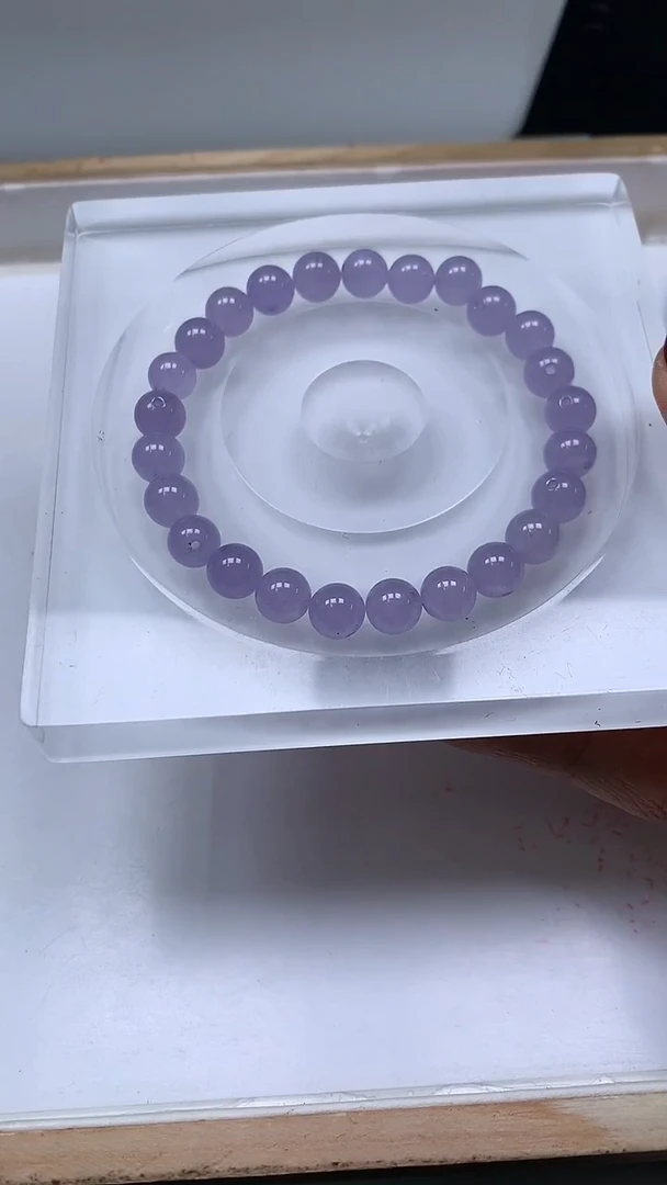 未镶嵌散珠石英质玉M444 烟 紫 玉8mm30个8.8元